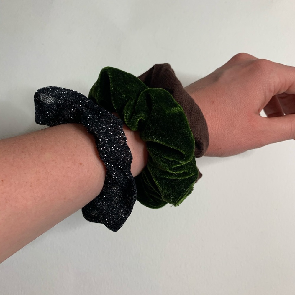 Dark Color Scrunchie Set